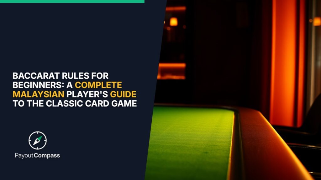Baccarat rules for beginners guide showing elegant casino table gaming surface for Malaysian players