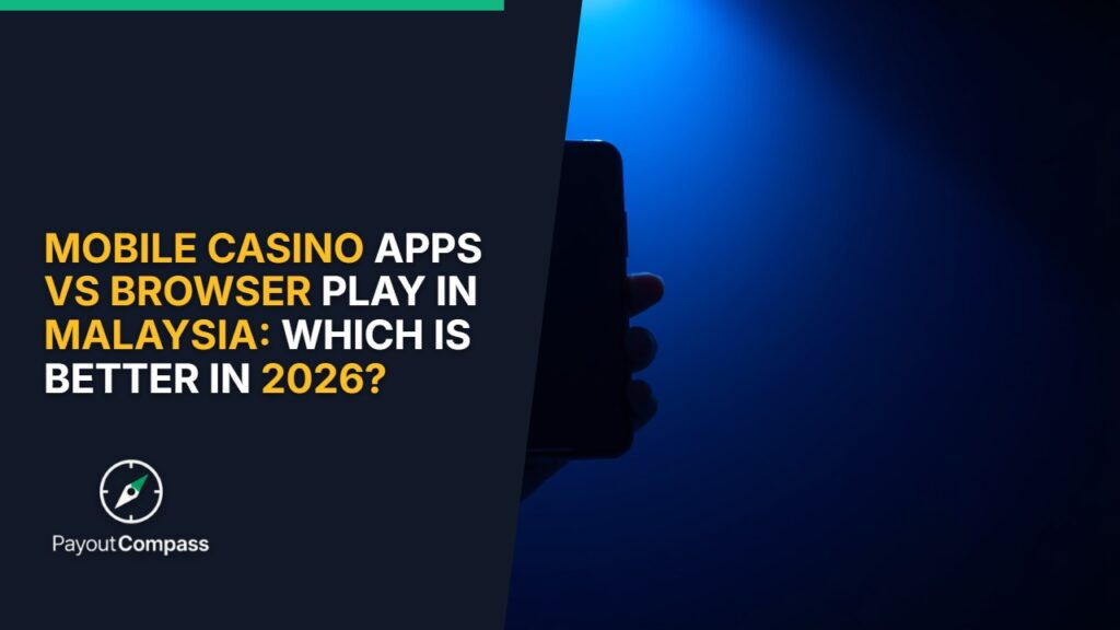 Mobile casino apps Malaysia comparison showing smartphone screen with casino interface for browser play