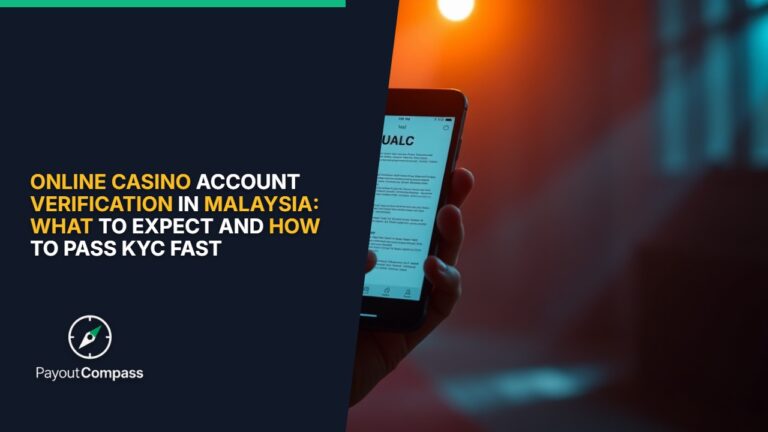 Smartphone displaying online casino account verification documents for Malaysian players KYC process
