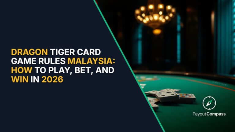 Dragon Tiger rules Malaysia guide showing card game table layout and betting positions for players