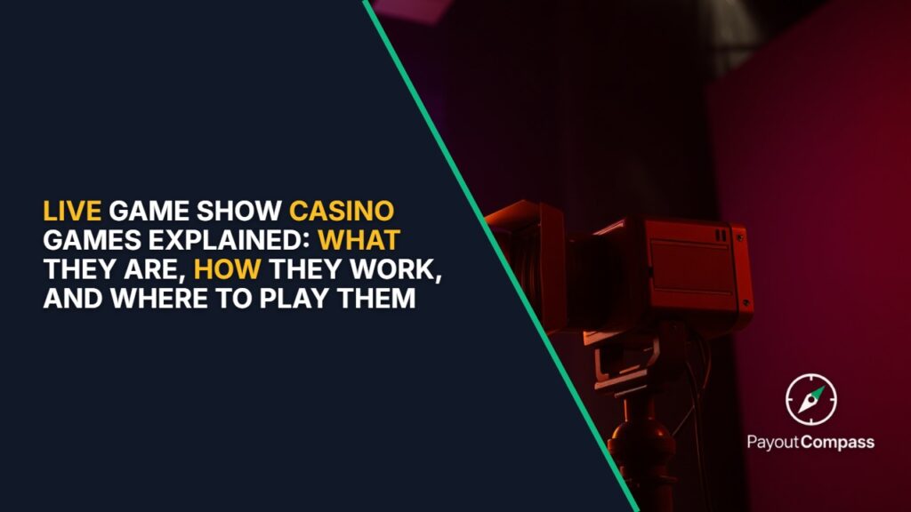Live game show casino studio lighting and broadcast setup for real-time gaming