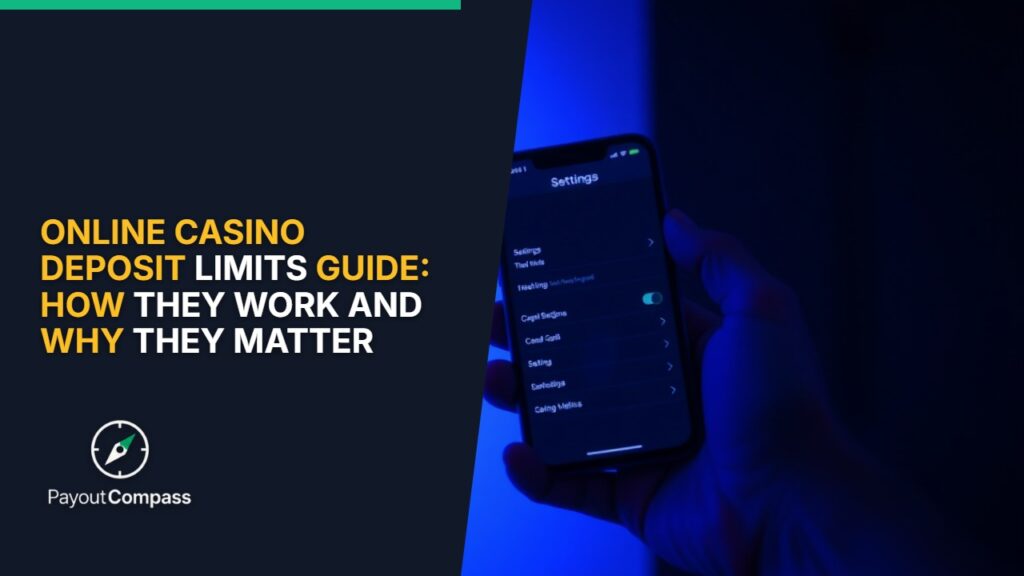 Online casino deposit limits settings on smartphone held in hand