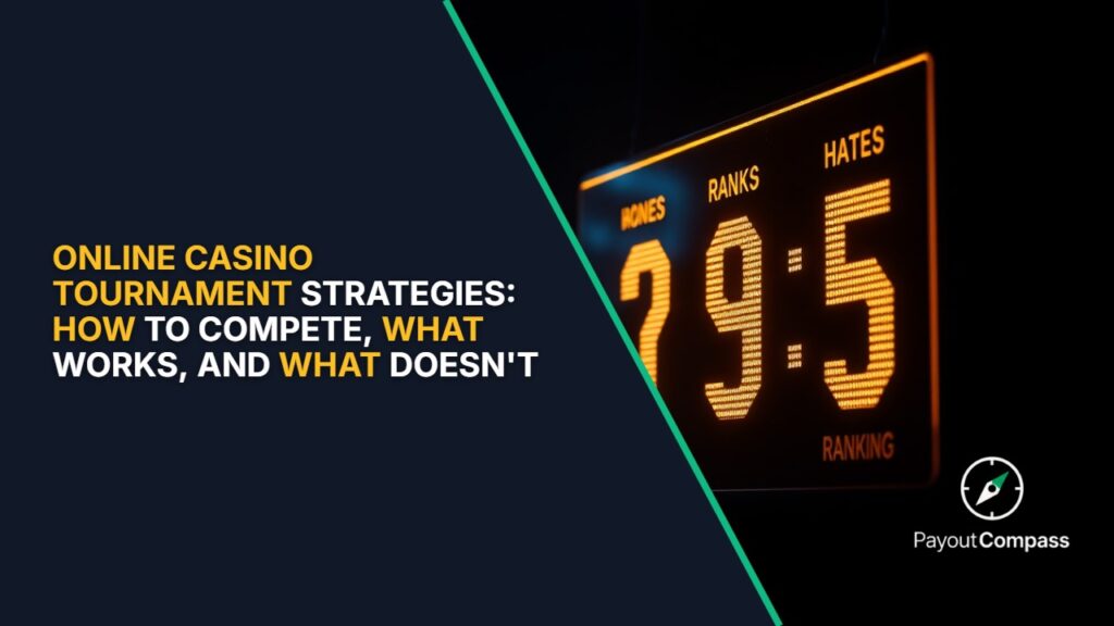 Online casino tournament strategies leaderboard display showing competitive rankings and scores