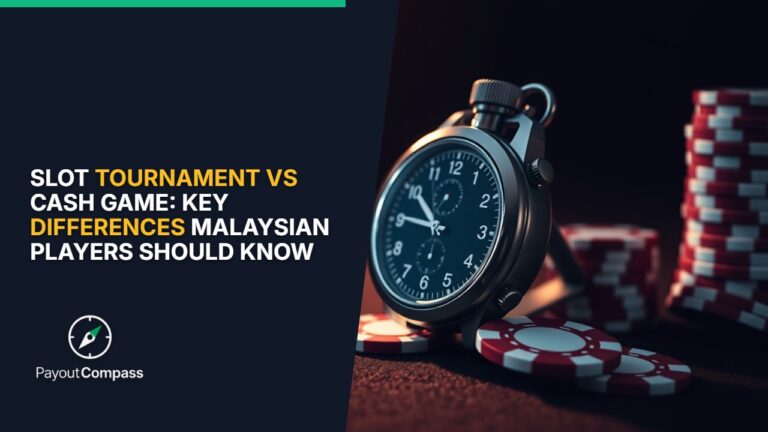 Slot tournament vs cash game comparison showing timing and strategy differences for Malaysian players