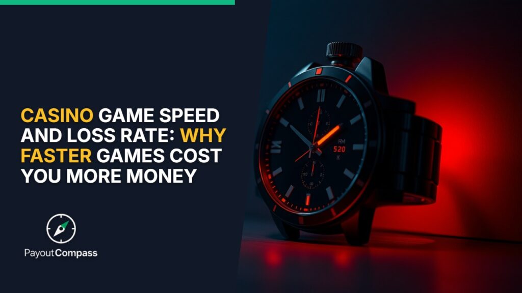 Casino game speed and loss rate measured by stopwatch timing rounds per hour