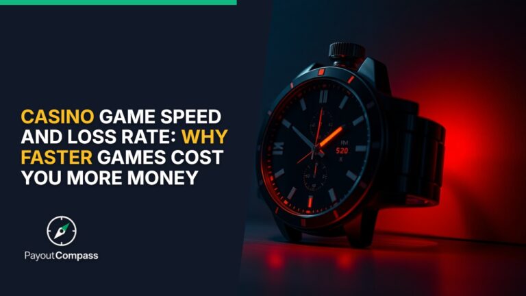Casino game speed and loss rate measured by stopwatch timing rounds per hour