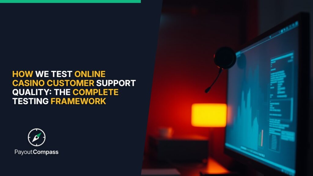 Professional customer support workspace showing online casino customer support quality testing environment with communication tools