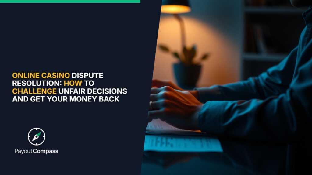 Online casino dispute resolution process documentation and review with professional mediation setup