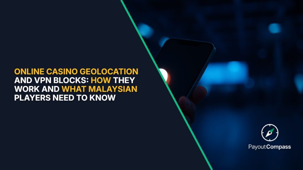 Smartphone displaying geolocation technology used by online casinos to verify player location and prevent VPN access