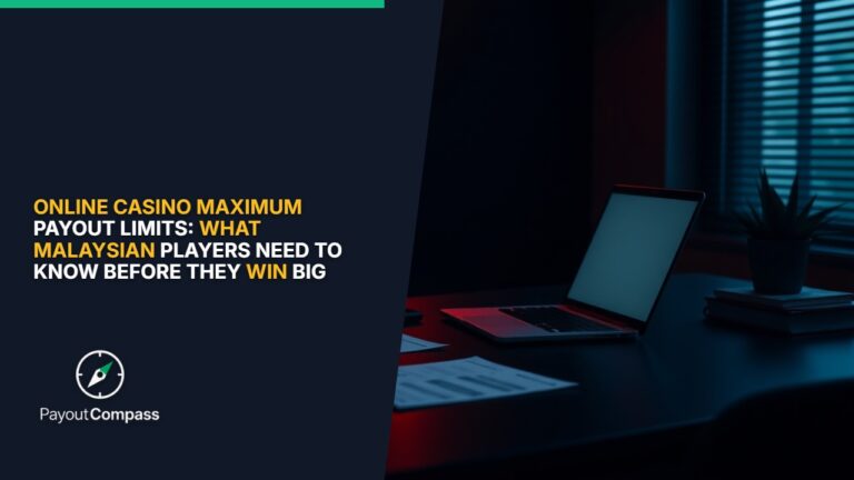 Modern desk setup illustrating financial limits and maximum payout planning for online casino players