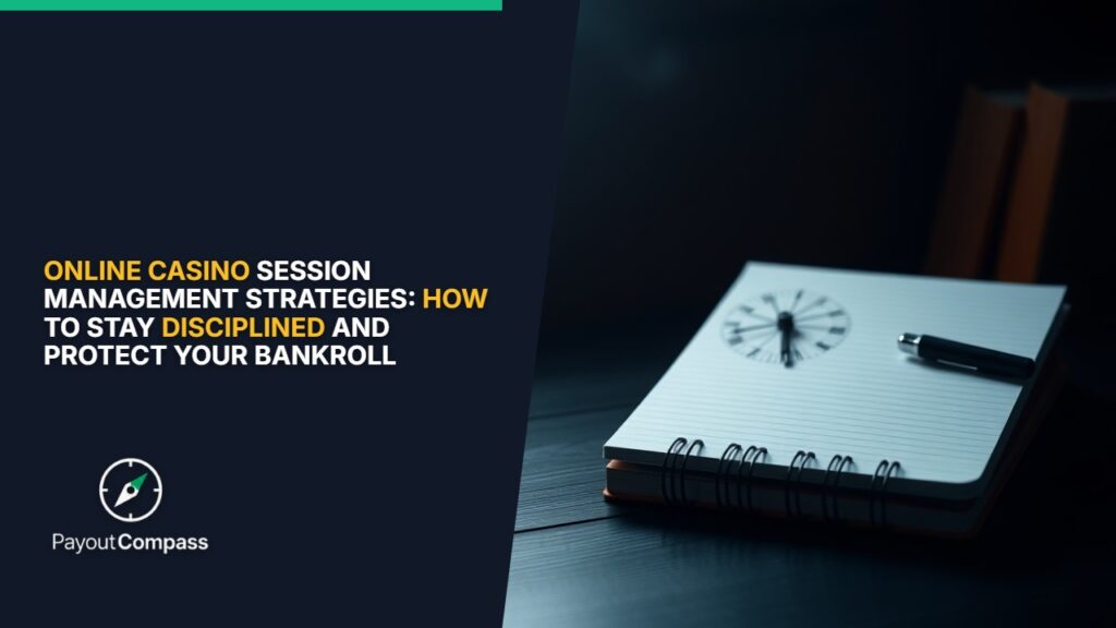 Casino session management strategies including timer and planning notebook for disciplined gambling
