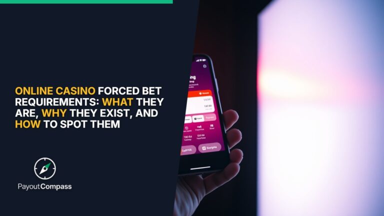 Smartphone banking app showing forced bet requirements and withdrawal restrictions for online casino players