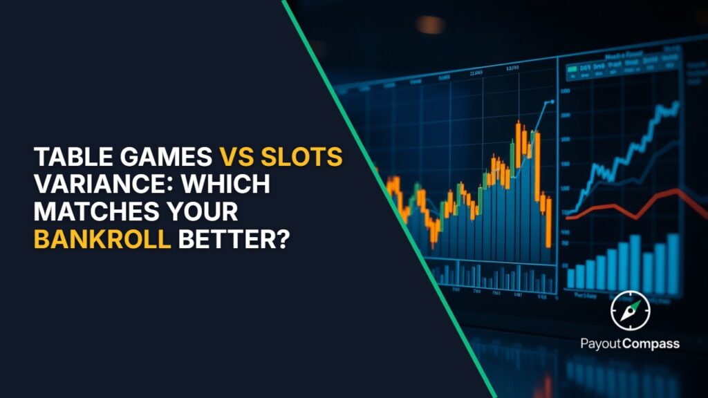 Visual representation of table games vs slots variance and bankroll fluctuation patterns for casino players