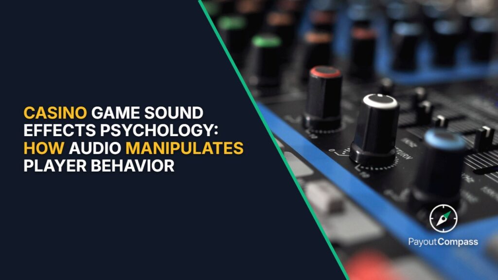 Audio mixing console showing casino game sound effects design and manipulation psychology
