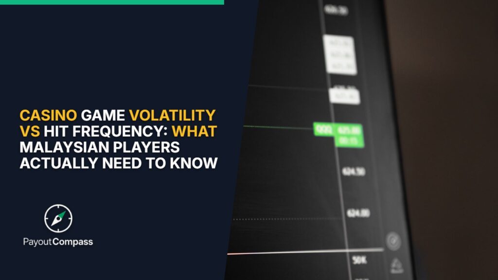 Data visualization graphs showing game volatility vs hit frequency patterns for casino players